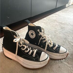 Converse Black & White Platform High-Top Sneakers